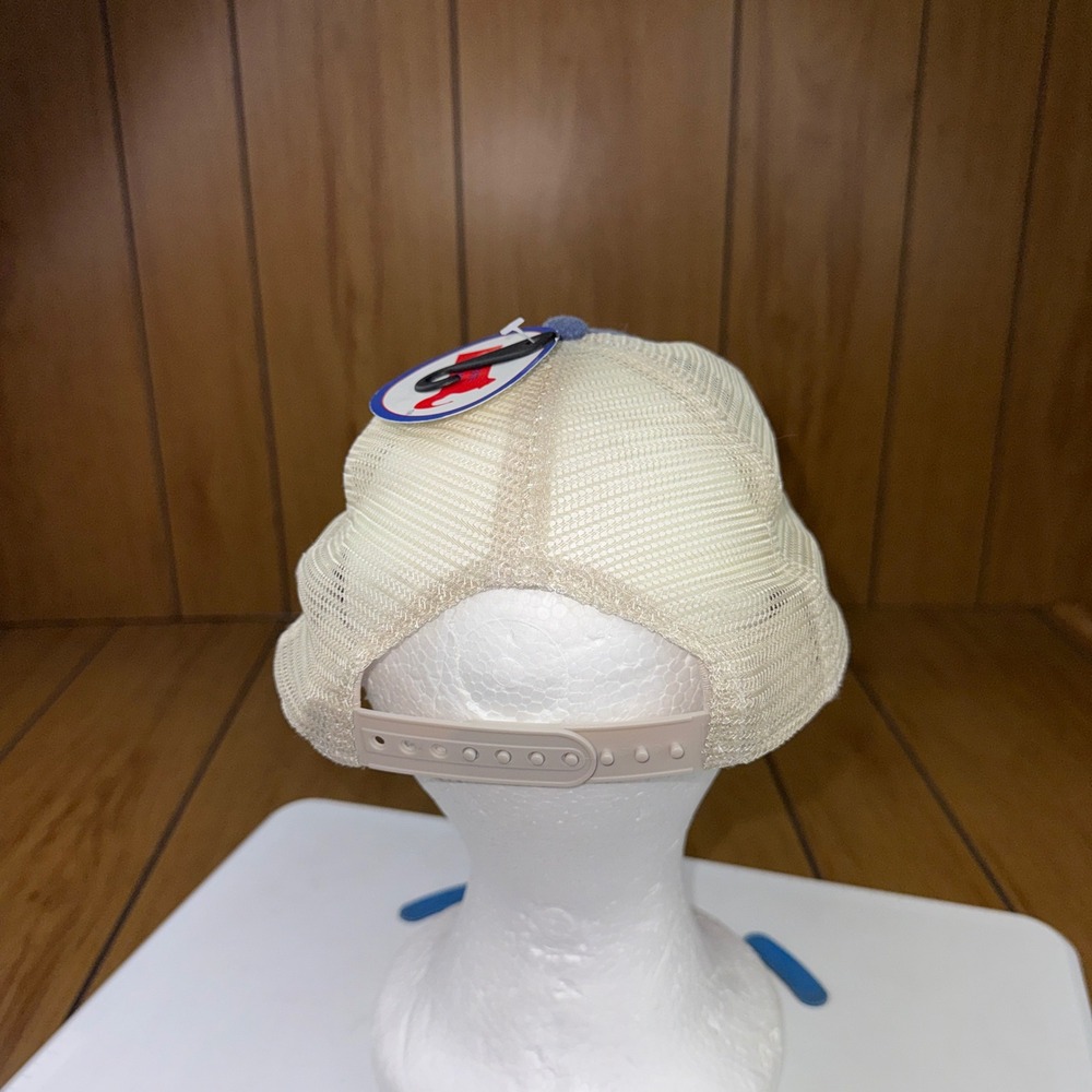 Bay State Apparel Wicked Smaht Boston Trucker Hat Blue Cream Snapback Cap - Picture 8 of 10